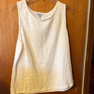 Croft & Barrow Cream Textured Tank Top